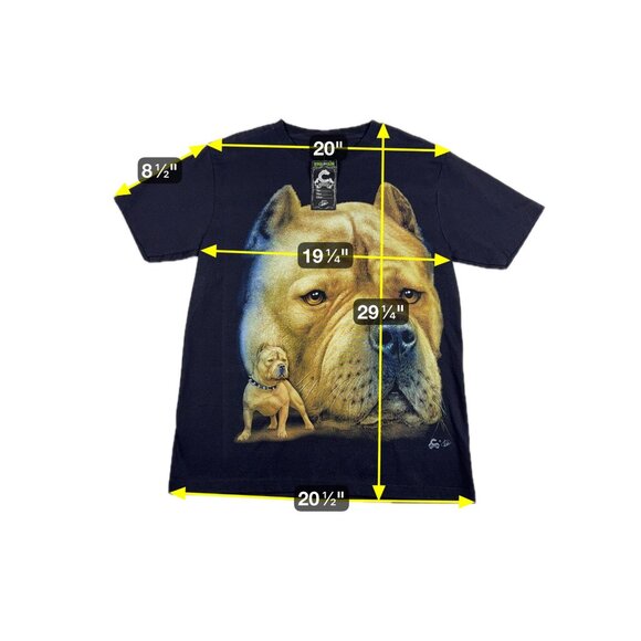 Y2K Caballo Pitbull Dog Graphic T Shirt‎ Men's Small Glow in the Dark Streetwear - Picture 6 of 6